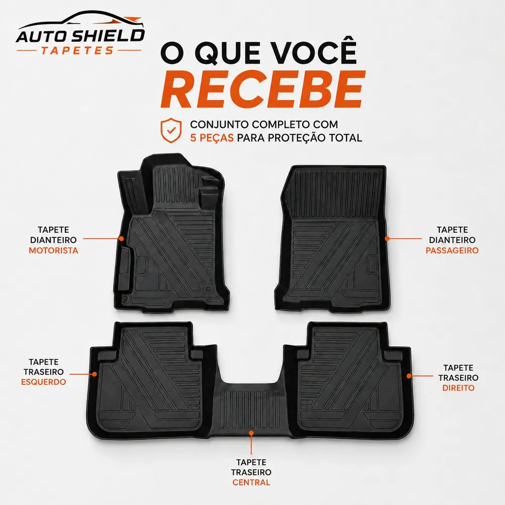 Tapete 100% impermeável, segura água e sujeira